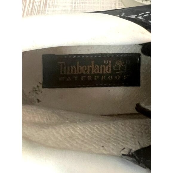 Vintage Timberland Navy Blue Nubuck Leather Chukka Boots White Soles Size 7.5M - Picture 11 of 11